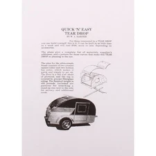 Quick N Easy Tear Drop Trailer Plans Guide