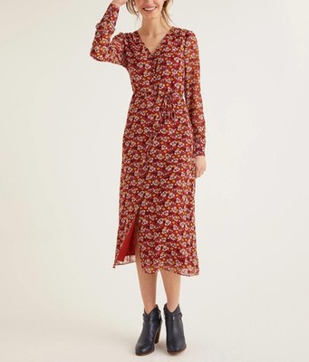 Boden Hazel Midi Dress Romantic Bloom Large (New w/Tags) US14R/UK18R (Orig $190)