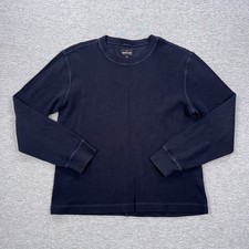 American Giant Sweater Womens Medium Blue Crew Cotton Imported Yarns USA Made