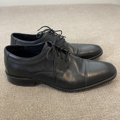 Johnston & Murphy Shoes Mens Size 12 M Black Leather Cap Toe  display picture 1