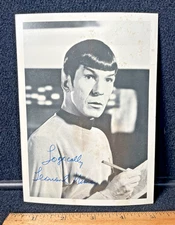 Original Star Trek Photo Leonard Nimoy Spock Vintage, Studio Signed ST TOS