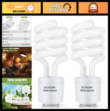 23W GU24 CFL Light Bulbs, Soft White 2700K, 1600lm, Energy Efficient, Pack of 2