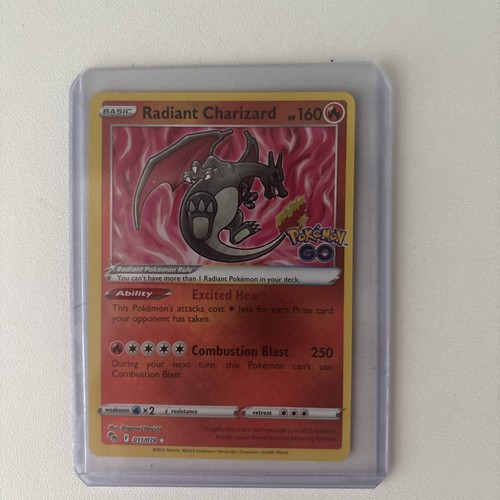 Pokémon TCG Radiant Charizard Holo Card Pokemon Go, 011/078
