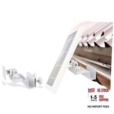 Gutter Mount for Solar Panel Compatible with Ring, Arlo, Blink, Reolink White