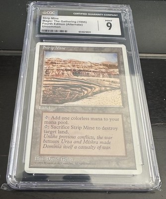 STRIP MINE 4th Edition Alternate MTG CGC 9