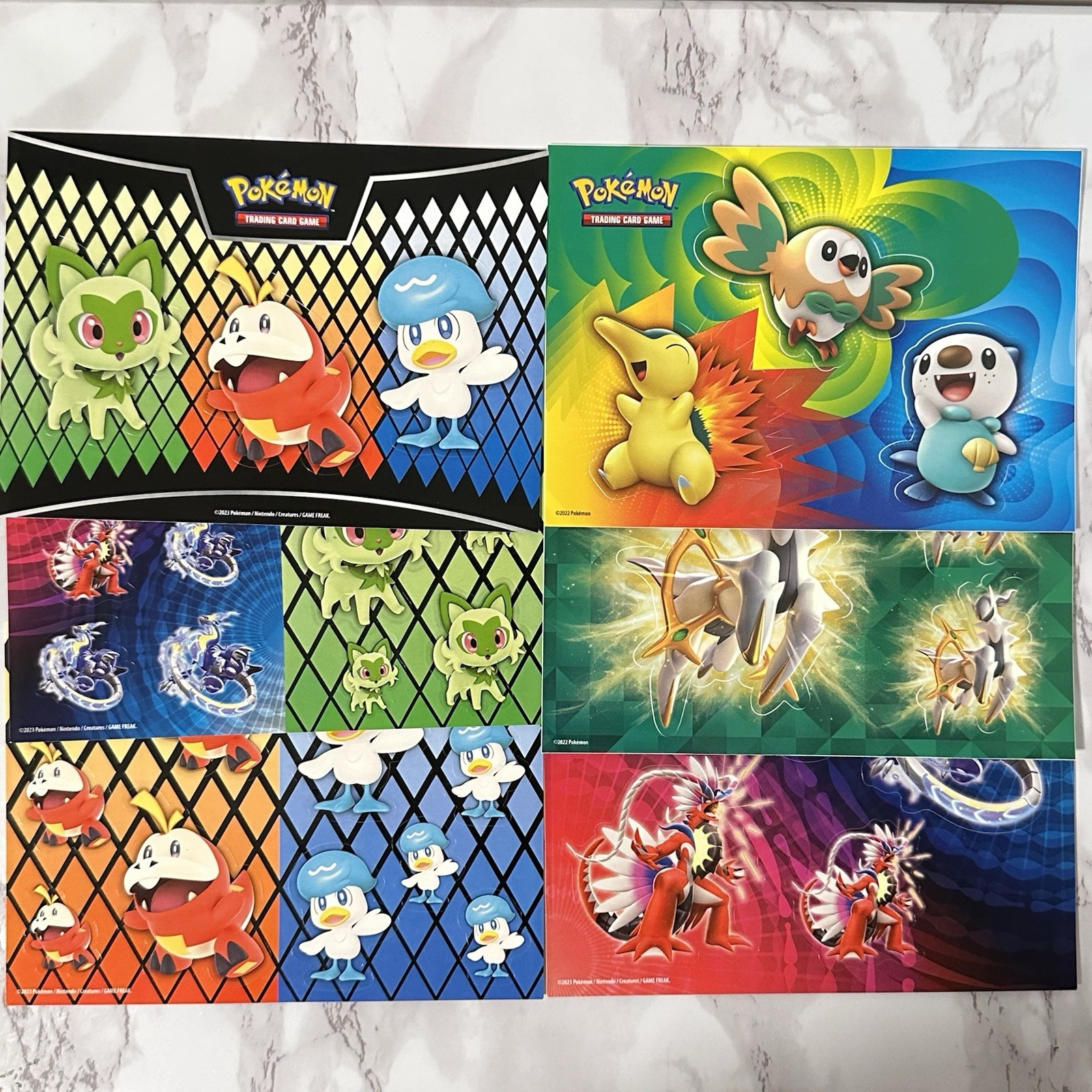Lot Of 6 Pokemon Sticker Sheets Assorted - Sprigatito, Fuecoco, Quaxly ...
