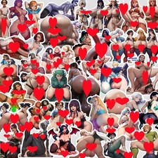 48PCS  Hentai Lewd Anime Girls Stickers Pack Uncensored Anime Sticker Pack-45