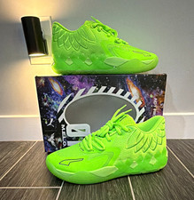 PUMA MB.01 Lo LaMelo Ball Volt Green Men  s Basketball Shoes Size 10 376941-07