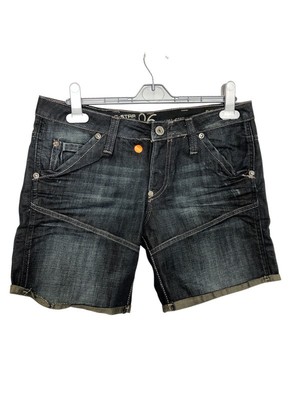 G-Star Damen Shorts Kurzehose Elwood Heritage Loose Wmn, Blau, W28, B-Ware