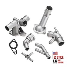 7pcs Aluminum Coolant Flange Upgrade Kit with Cooling Hose Flange Connector