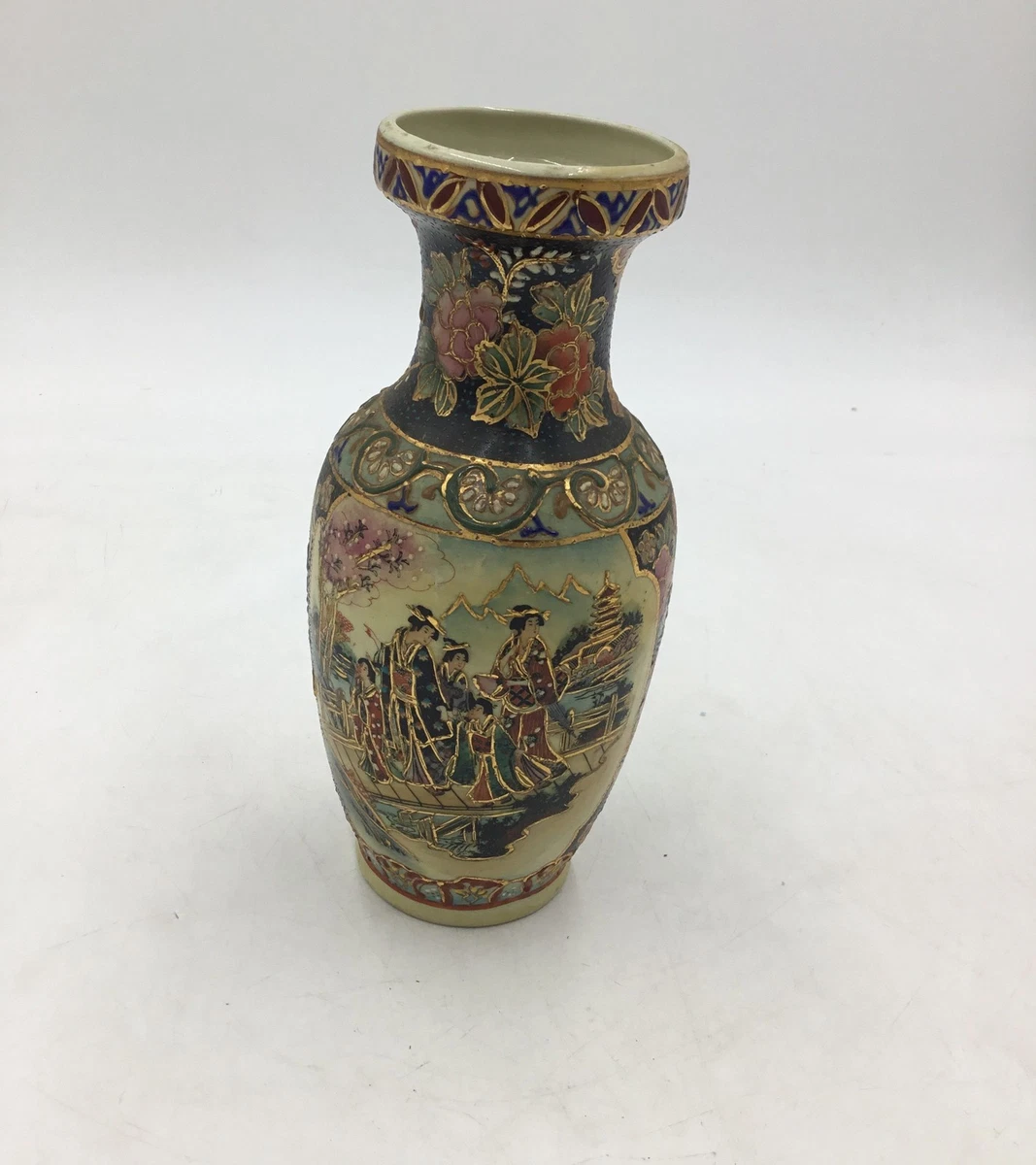 艺妓花瓶日本古董花瓶| eBay