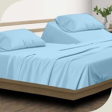 4 Piece Split Head Flex Queen Sheet Set for Sleep Number Bed, Ultra Soft Micr...