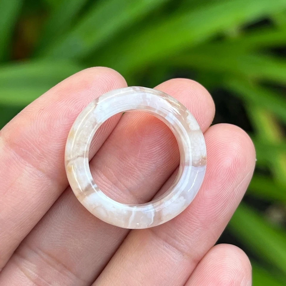 6.5码天然花卉玛瑙戒指0037 — 第 3/4 张图片