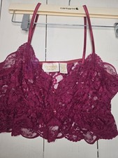 Vintage Victoria Secret Lace Cami Crop Top Burgandy Camisole