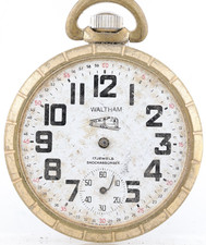 WALTHAM cal. HP X40, FRANCE RAILROAD POCKET WATCH, 17j, FOR REPAIR GA