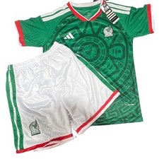 adidas Mexico ClimaCool AEROREADY Green Short Sleeve Jersey & White Shorts 28