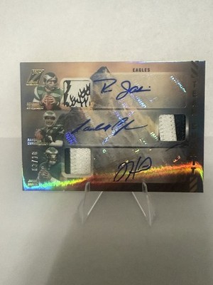 Jalen Hurts Eagles Team Summit Triple Patch Auto Gold /10 - 2023 Panini Zenith