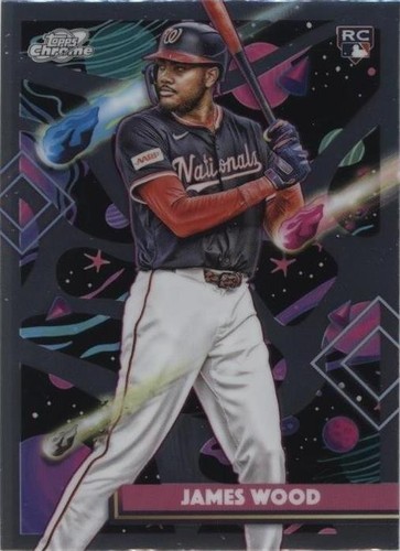 James Wood 2025 Topps Chrome RC AUTO GOLD REFRACTOR 36/50 Debut 