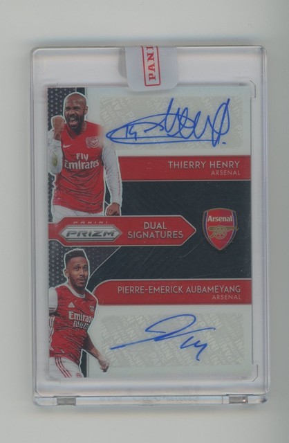 2020 Panini Silver Prizm Thierry Henry Pierre-Emerick Aubameyang Dual AUTO 1/1