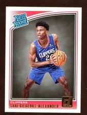 2018-19 Donruss #162 Shai Gilgeous-Alexander Rookie RC Surface Scratches