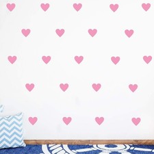 96pcs Heart Wall Decals   2-Inch Removable Vinyl Stickers for Nursery, Kid