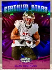 JERSEY # MATCH! 2025 Panini Certified Bijan Robinson 7/299! FALCONS!