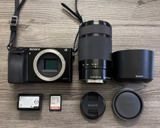 Sony Alpha a6000 24.3MP Mirrorless Digital Camera w/ 55-210mm Lens & Battery