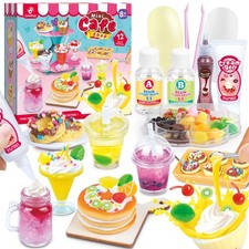 12 Making Miniature Food Toys Set, DIY, Resin Play, Mini Pretend Play Food