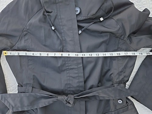 WORTHINGTON Regen Trench Jacke Mantel schwarz Größe S Zebra gefüttert EUC leicht - Bild 11 von 12