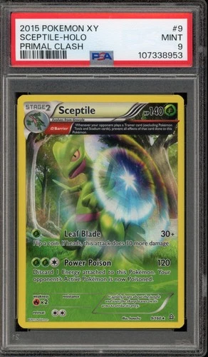 Pokemon Sceptile XY Primal Clash Holo Rare #9 PSA 9 Mint
