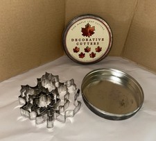 Williams-Sonoma Maple Leaf Cookie Cutters 5 Unique Graduated Set In Tin Vintage