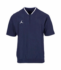 Nike Men's M Lightweight Short Sleeve Half-Zip Woven Jacket Solid Blue