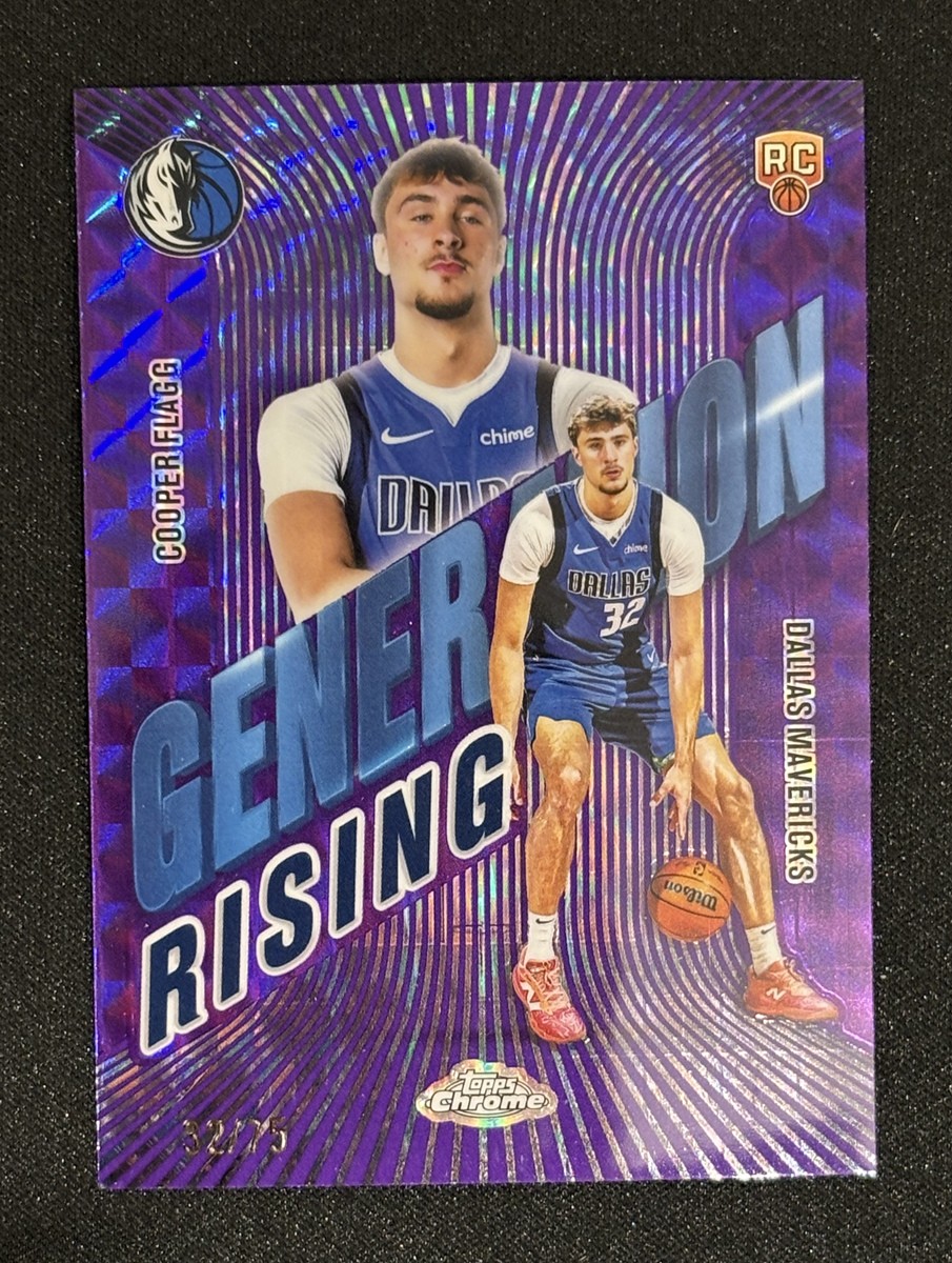 2025-26 Topps Chrome Cooper Flagg Purple Geometric Generation Rising RC /75