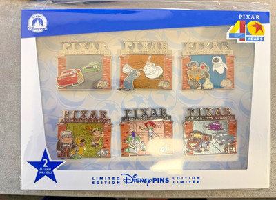Disney Pixar 40th Anniversary Pin Set 2/5 - NEW & Sealed