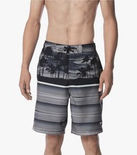 Speedo Swim Trunk Knee Length Boardshort Bondi Printed Oasis Anthracite Size XL