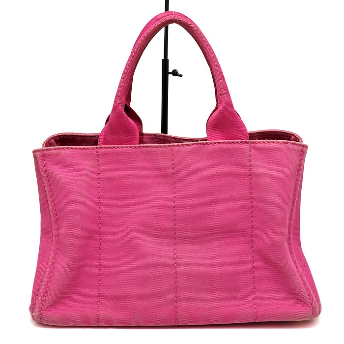 Prada Canapa Denim Tote Bag BN1877 Pink PRADA from japan thumbnail 2