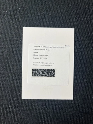 2026 Panini Prizm FIFA World Cup Kylian Mbappe National Heroes Auto