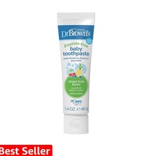Fluoride-Free Baby Toothpaste, Infant and Toddler Oral Care, 1.4oz/40g, 0-3 ,...