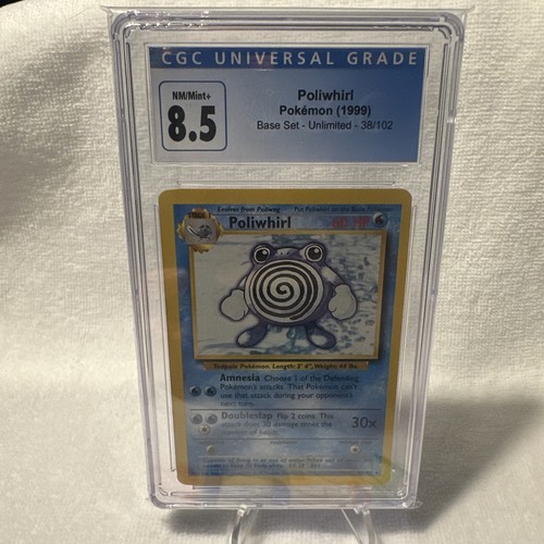 Poliwhirl (1st Edition) graded CGC 8.5 for sale on eBay