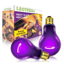 Night Heat Bulbs for Reptile 2Pack100W,Night Black Light Bulbs for Lizard Bea...