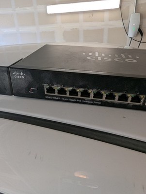 Used Cisco SG300-10MPP Tested Gigabit POE+ Managed Switch with power adapter