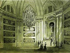 Pantheon or ROYAL VAULT of ESCORIAL SPAIN CHURCH COFFINS JESUS 1867 Print Matte