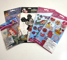 Disney Mickey Mouse, Ariel, Jasmine,  Belle Stickers Lot of 5 NEW