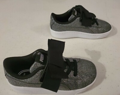 Puma Vikky V2 Ribbon Glitz 370635-01, Girl's Size 8, Silver. Org $45. Super  rare | eBay