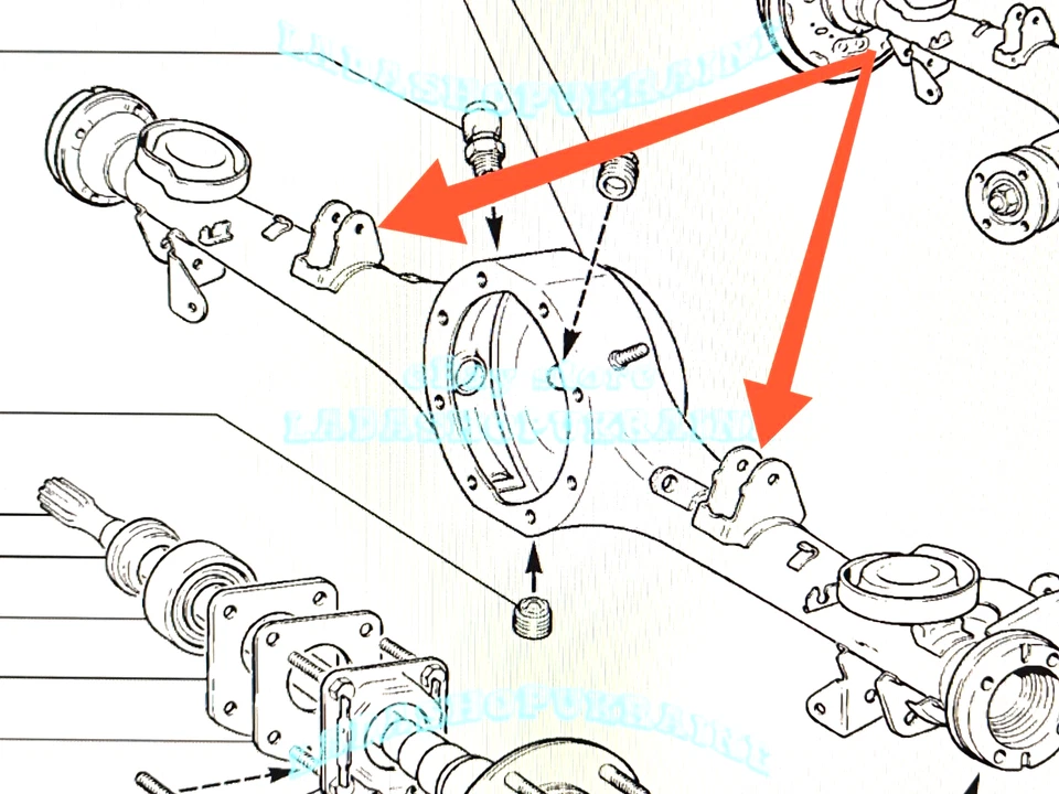 2x Soporte de viga del eje trasero LADA 2101 06 2107 NIVA soporte de viga eje trasero Foto 2 de 4