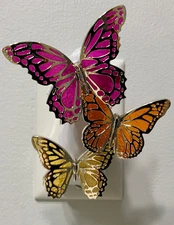 Pink , Orange, Yellow BUTTERFLY TRIO Wallflowers PLUG IN Bath & and Body Works