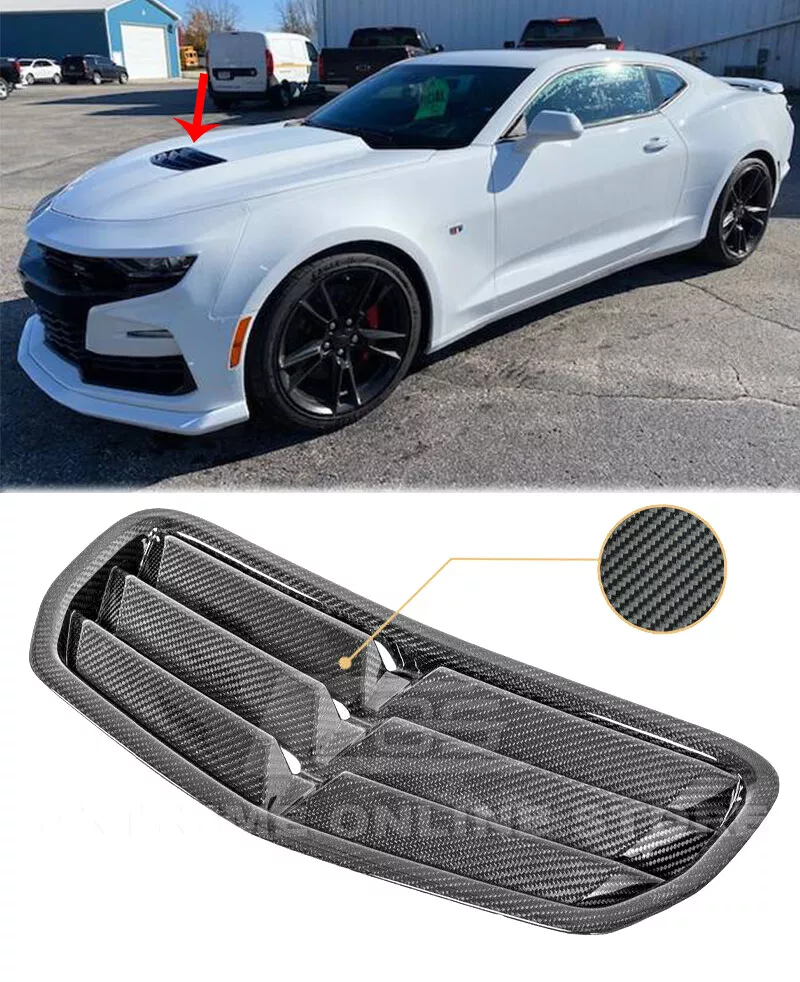 CARBON FIBER Hood Vent Fits 19 Up Camaro SS LT1 GM Factory Style