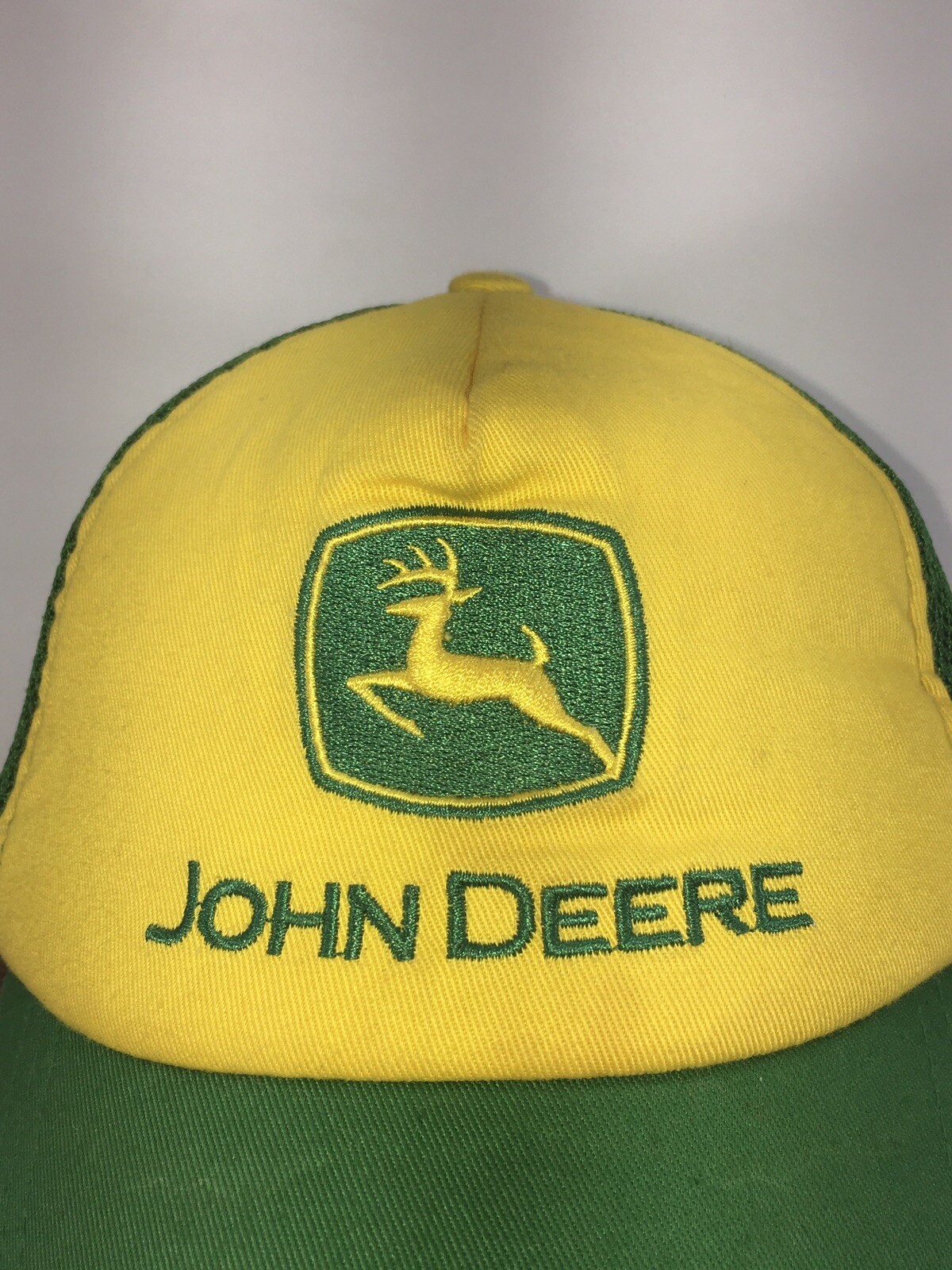 John Deere Mesh Trucker Hat! Green & Yellow John Dee… Gem