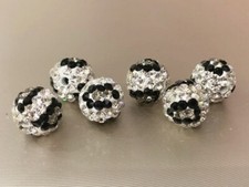 10mm Pave CZ Disco Ball Beads for Jewelry Making Rhinestone Crystal Spacer Beads