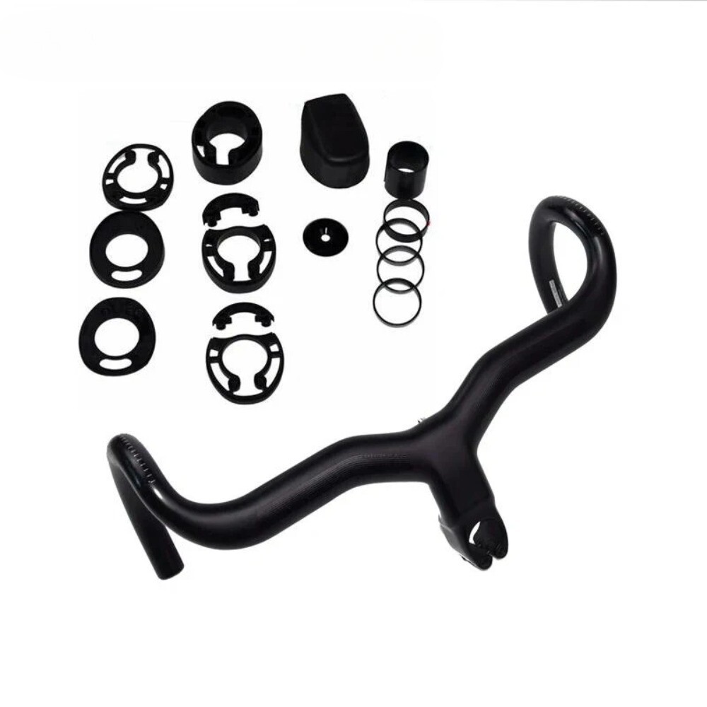 V Shape Road Bike UD Full Carbon Fibre Handlebar Stem 31.8mm